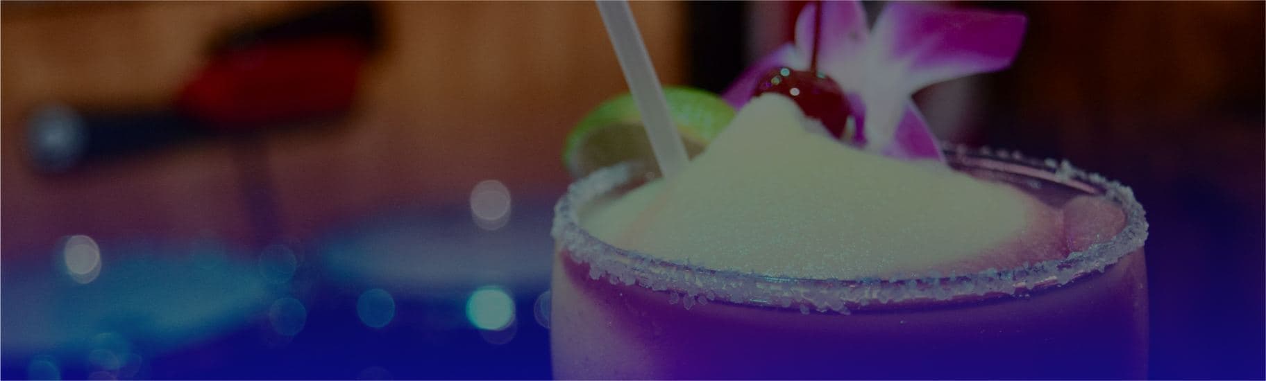 Frozen margarita with salted rim at La Herradura bar