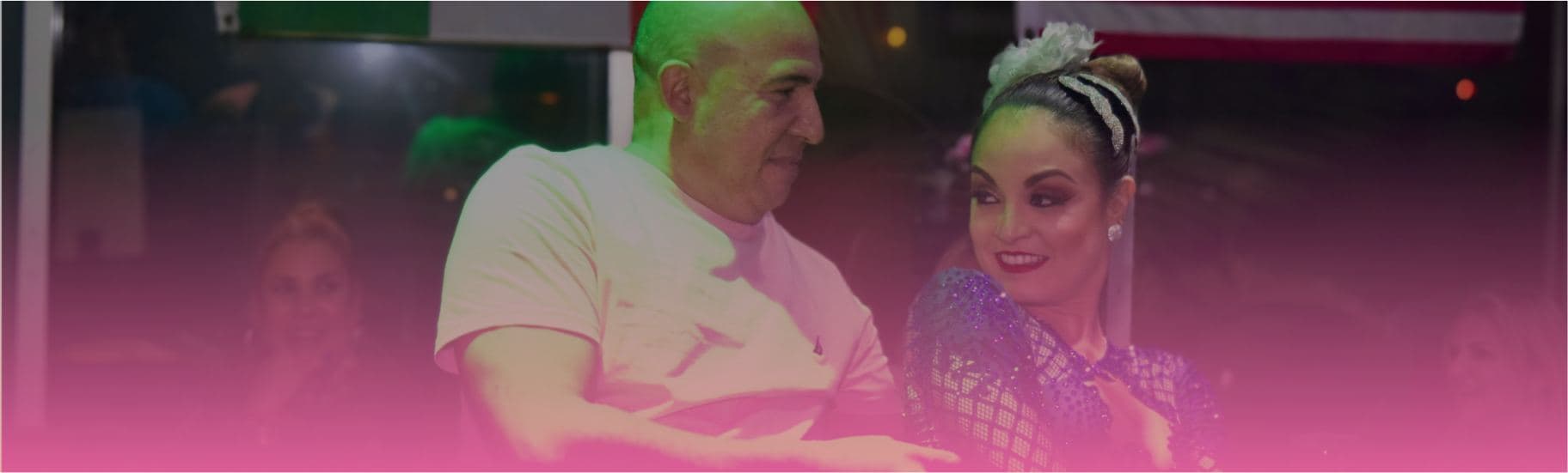 Couple dancing at a fiesta night at La Herradura
